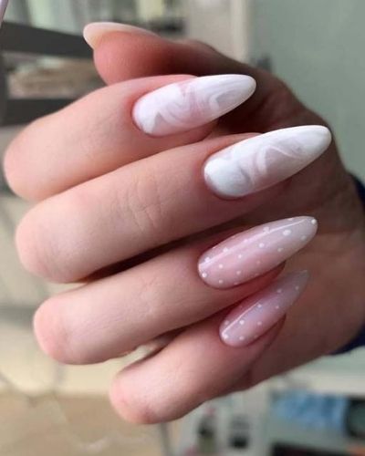 Pink and white nail designs