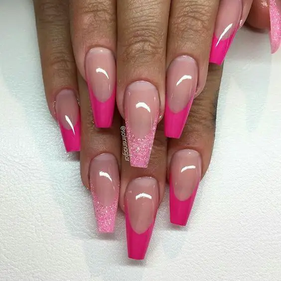 Hot Pink Summer Nail Designs